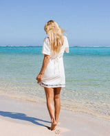 Rip Curl Oceanic Embroidered SS Mini Dress