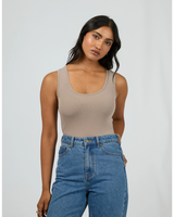 All About Eve Washed Rib Scoop Neck Tank