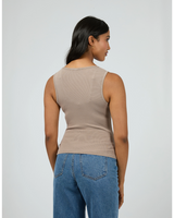 All About Eve Washed Rib Scoop Neck Tank
