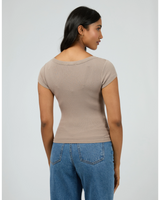 All About Eve Wash Scoop Neck Tee