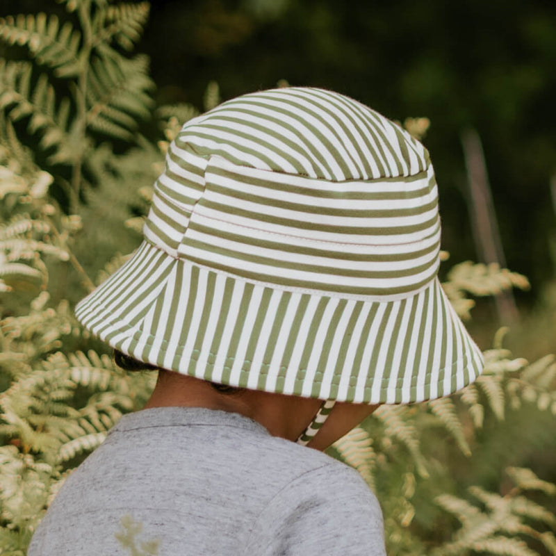 Bedhead Classic Khaki Stripe Bucket Sun Hat