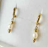 Ever Midnight Run Pearl Huggie Earrings