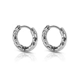 Ever Wave Silver Huggie Earrings