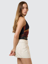 Thrills Night Shift Wrap Mini Skirt