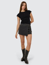 Thrills Night Shift Wrap Mini Skirt