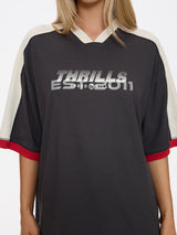 Thrills Speed Kills V Neck Oversized Tee