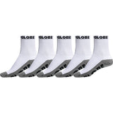 Globe Large Quarter Crew 5 Pack Socks