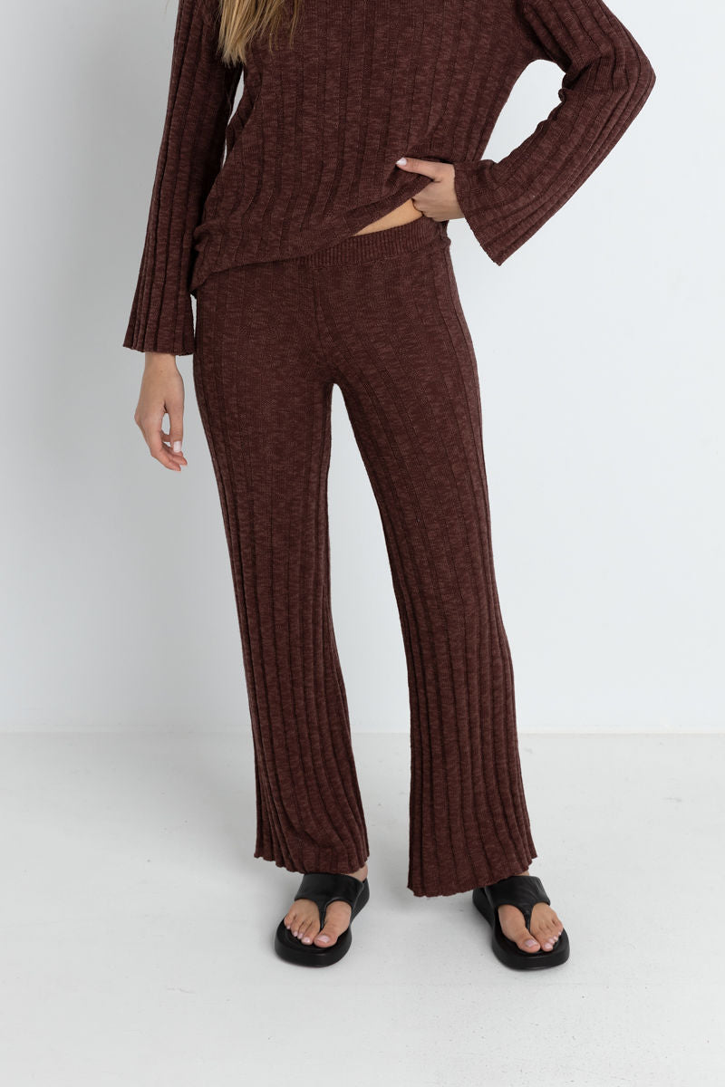Rhythm Koko Wide Leg Knit Pant