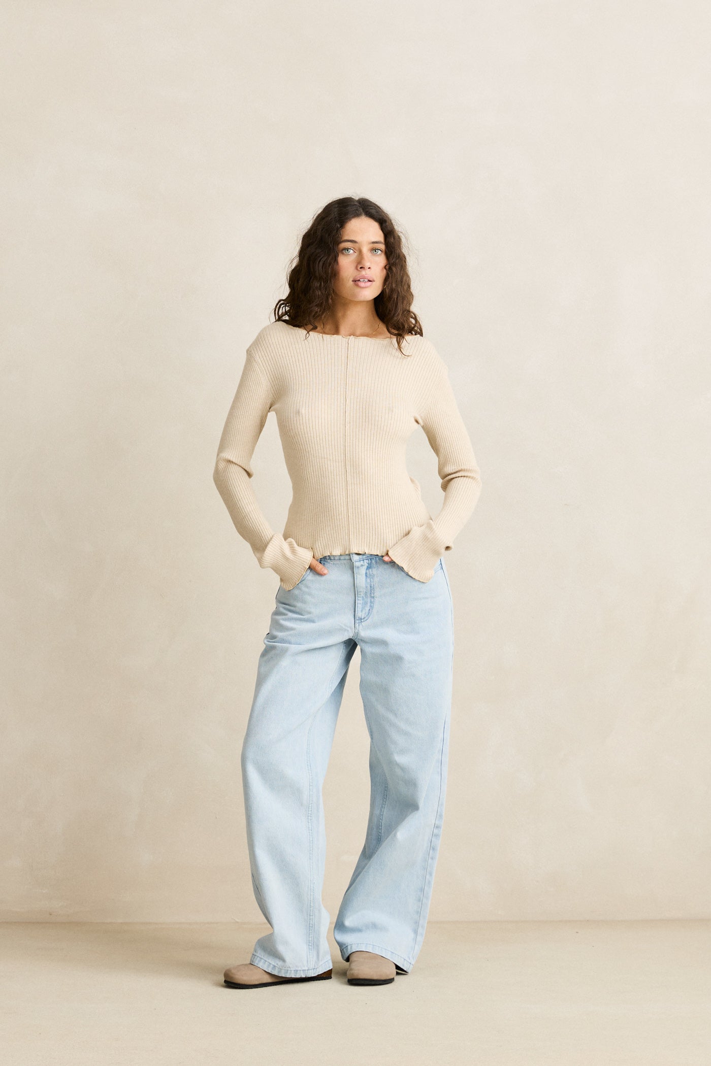 Rhythm Essential LS Knit Top