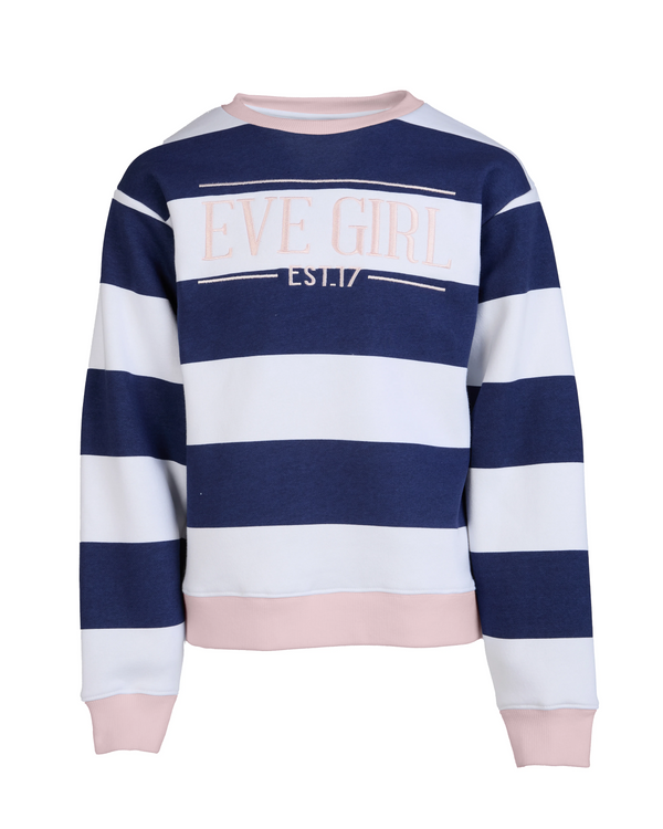 Eve Girl Conrtast Stripe Crew