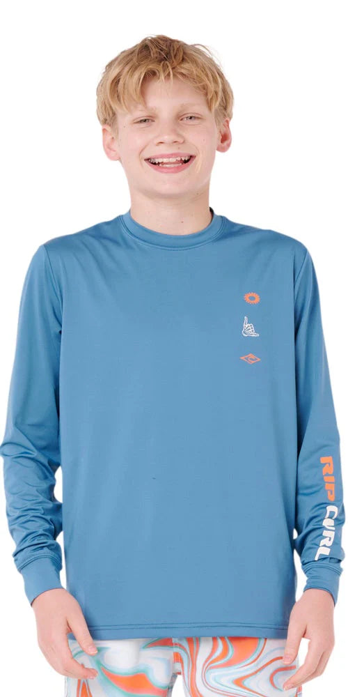 Rip Curl Island Paradiso UPF LS Boy Rashie