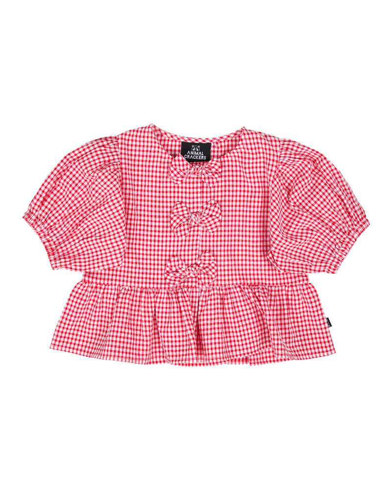 Animal Crackers Checkered Top