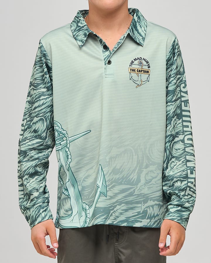 The Mad Hueys Croc Captain UPF 50+ Youth Fishing Jersey