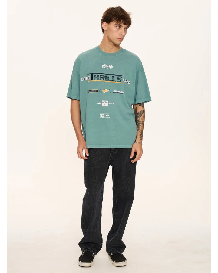 Thrills Rapid Fire Box Fit Oversized Tee
