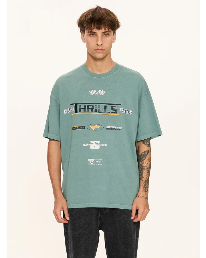 Thrills Rapid Fire Box Fit Oversized Tee