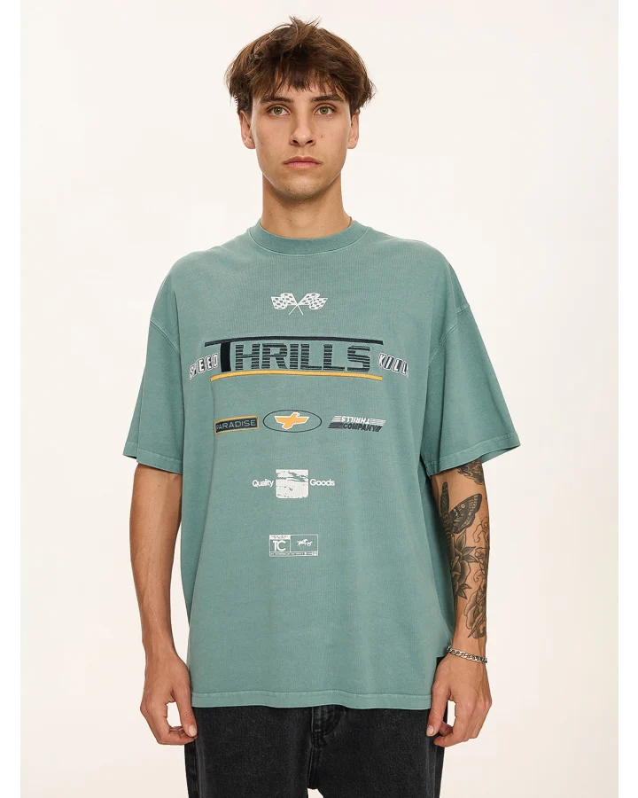 Thrills Rapid Fire Box Fit Oversized Tee