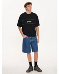 Thrills Heavy Static Piping Box Oversized Cropped Tee