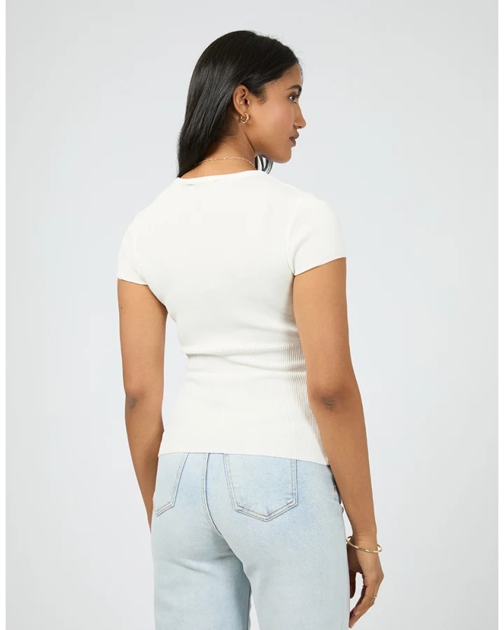 All About Eve Olive Knit Tee