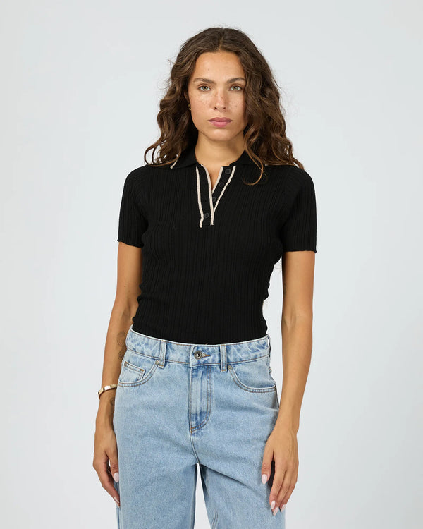 Silent Theory Clover Polo Top