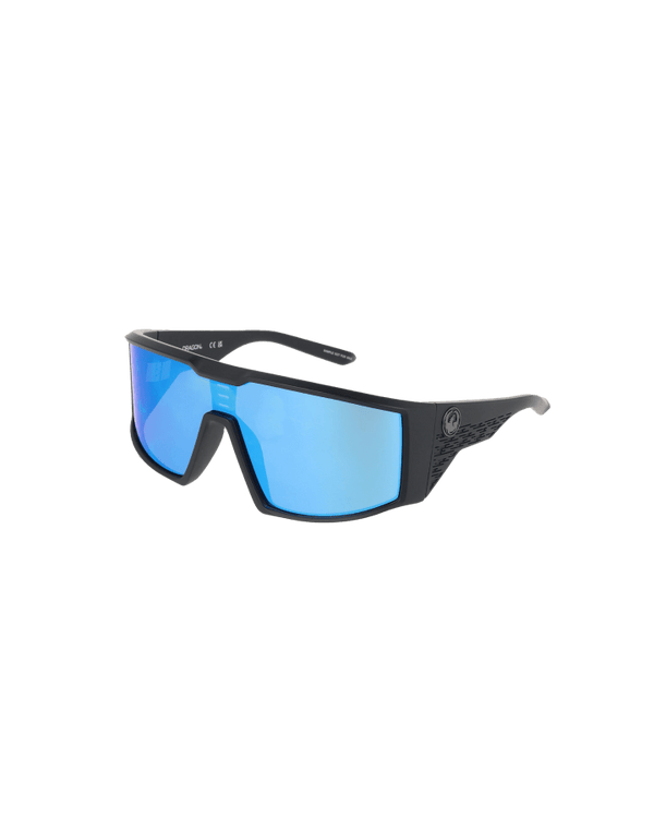 Dragon Tension Matte Black LL Blue Ion Sunglasses