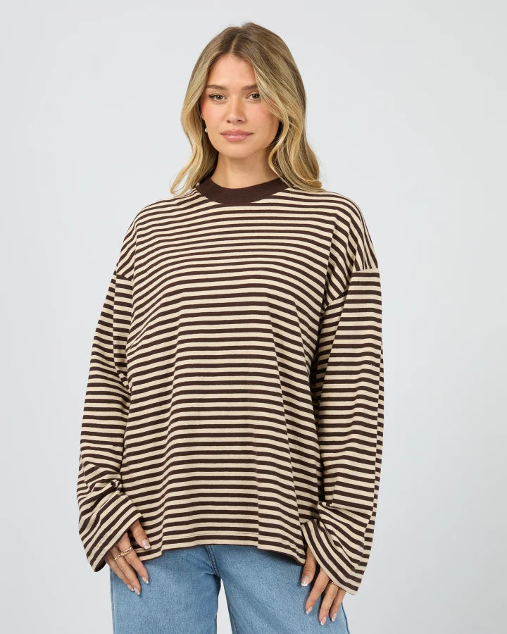 All About Eve Paloma LS Stripe Tee