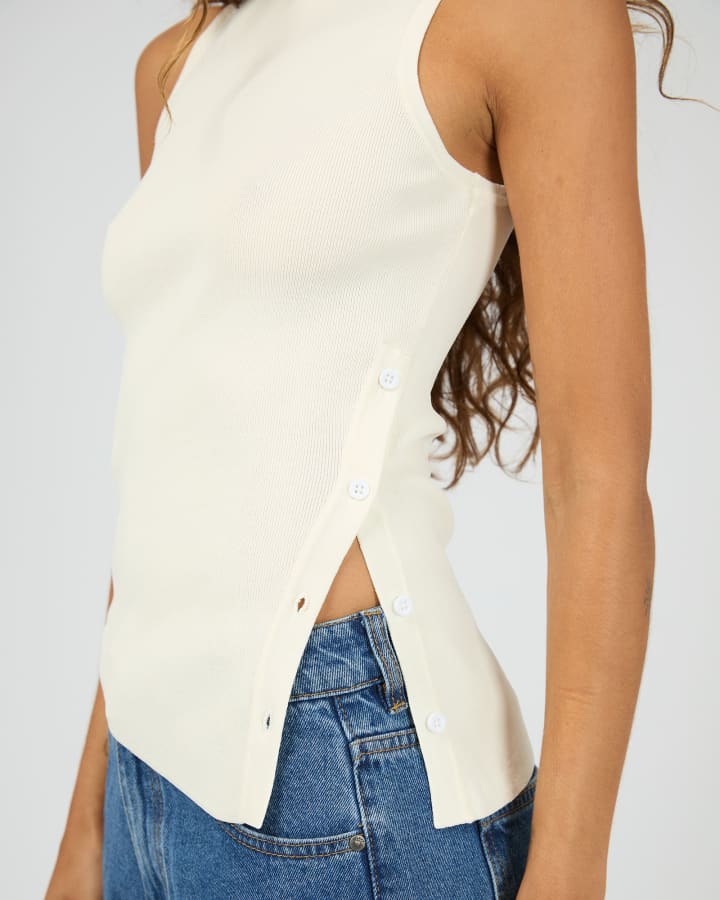 Silent Theory Ollie Button Down Knit Tank