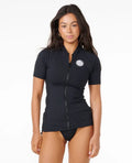 Rip Curl Premium Surf Zip Thru SS Rashie
