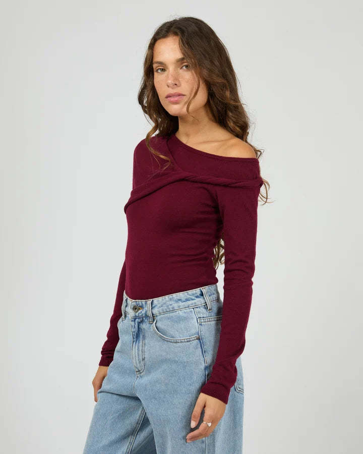 Silent Theory Ashton Knit Layered LS Top