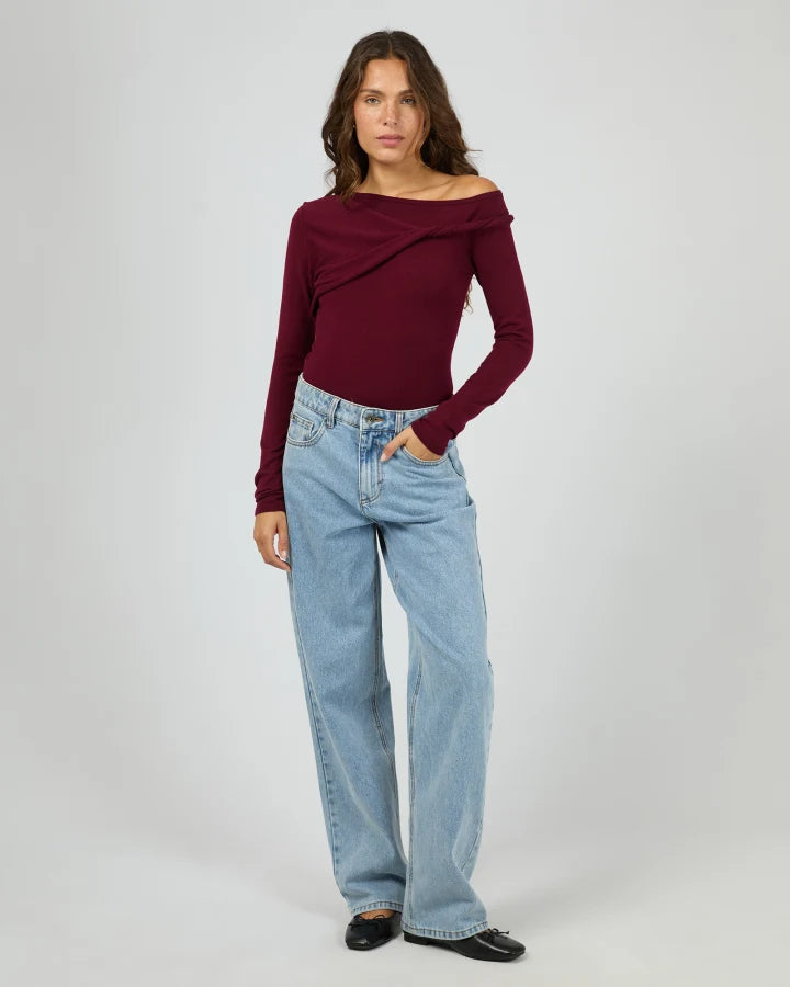 Silent Theory Ashton Knit Layered LS Top