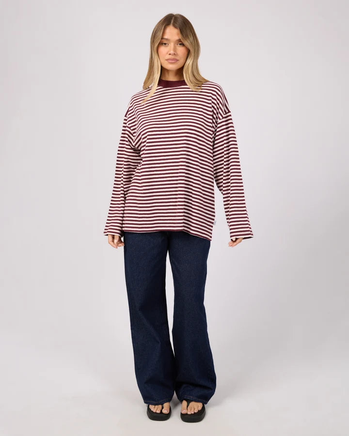 All About Eve Paloma LS Stripe Tee