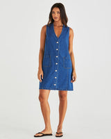 Sass Vale Scalloped Denim Dress