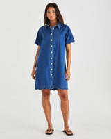 Sass Vale Scalloped Denim Dress