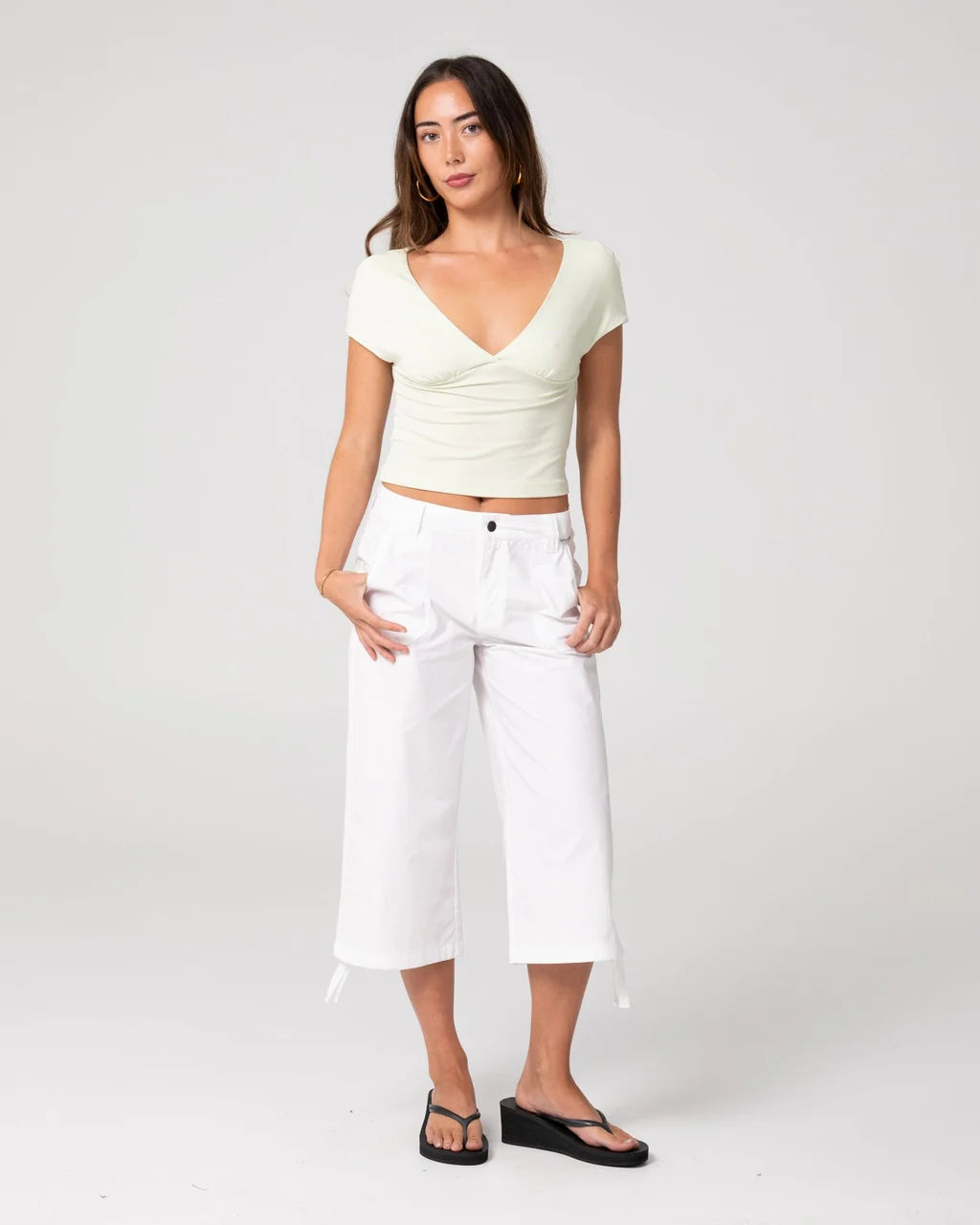 Rusty Cameron Low Rise Relaxed Capri Pant