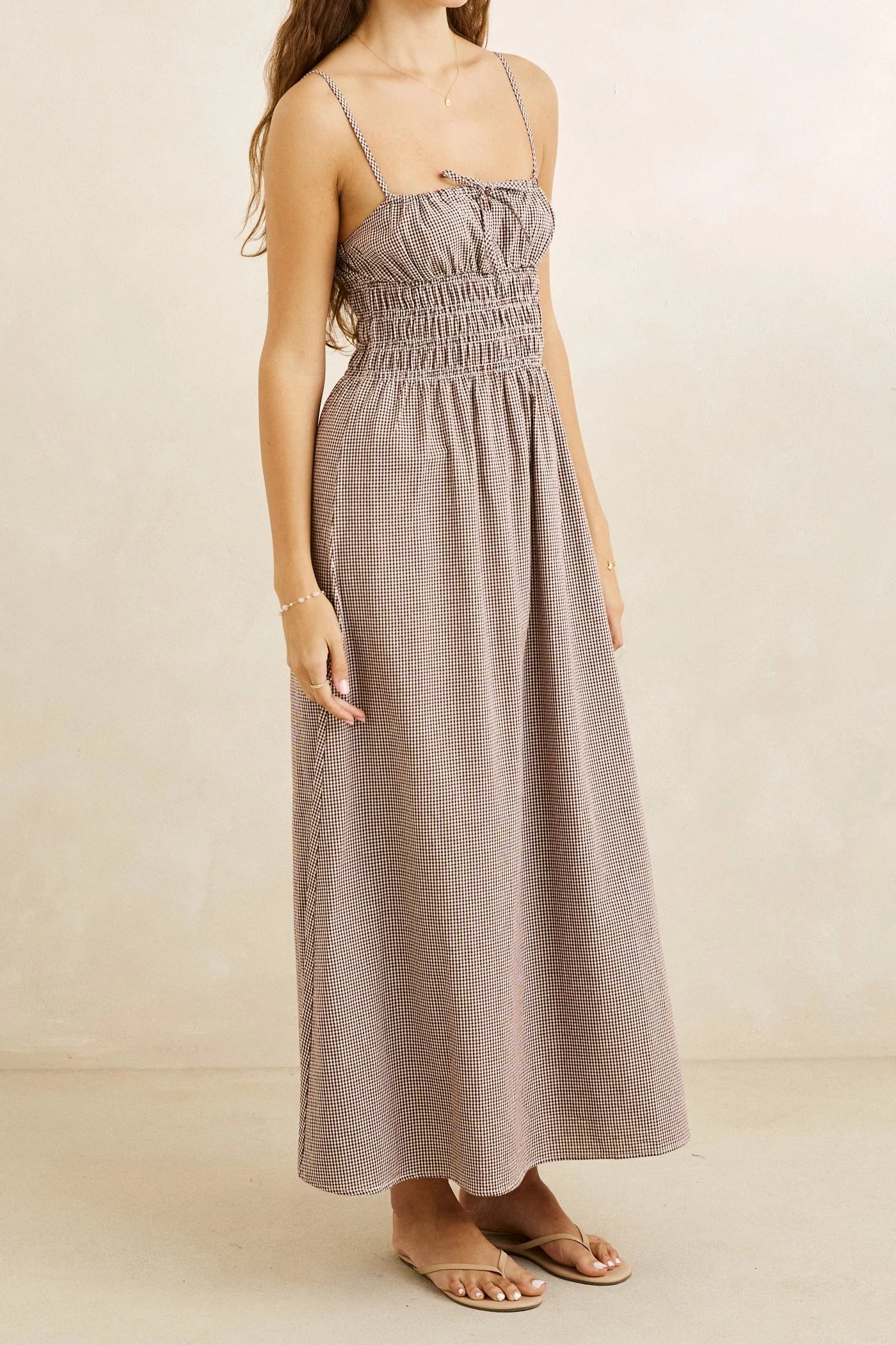 Rhythm London Check Midi Dress