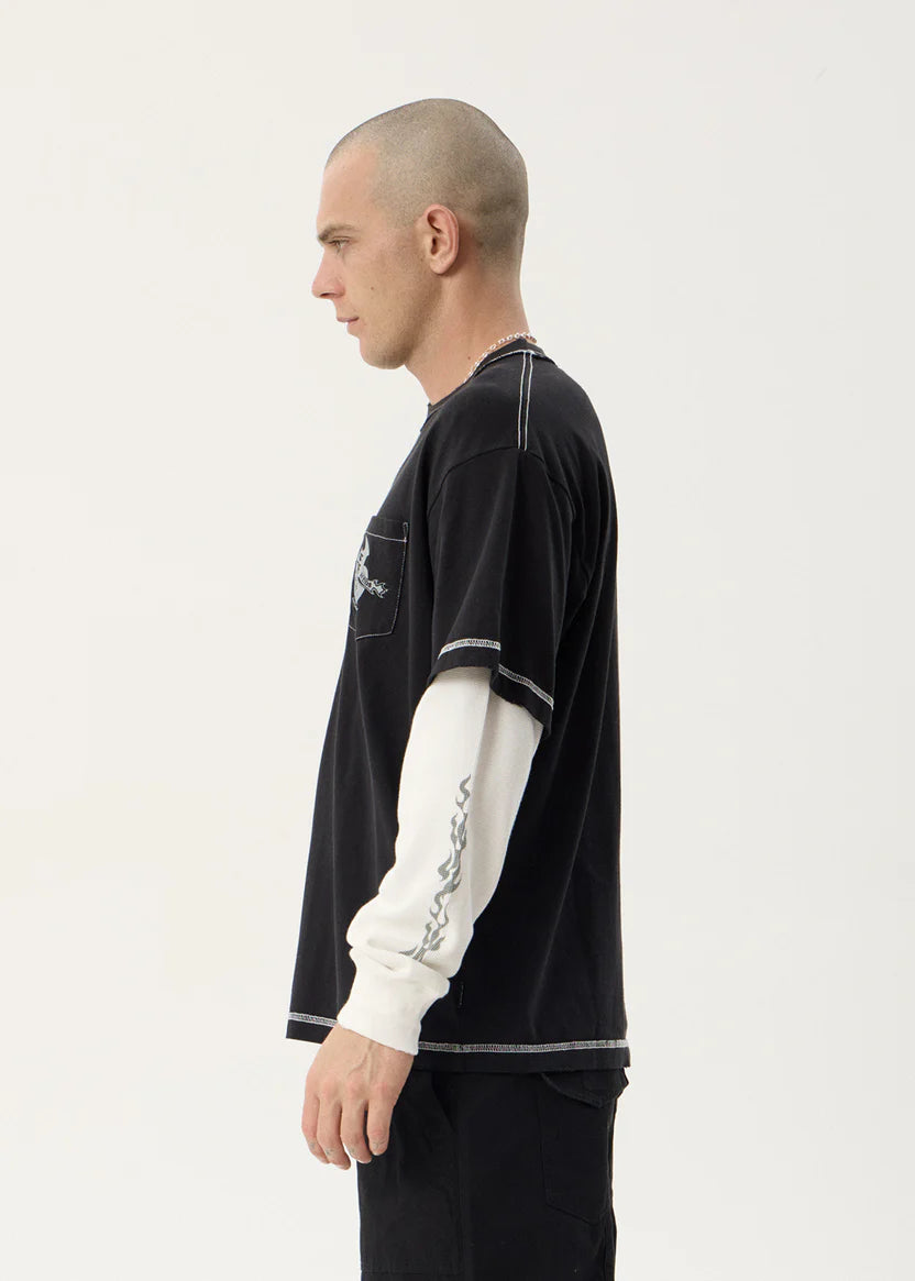 Afends Heavy Parts Layered Waffle LS Tee