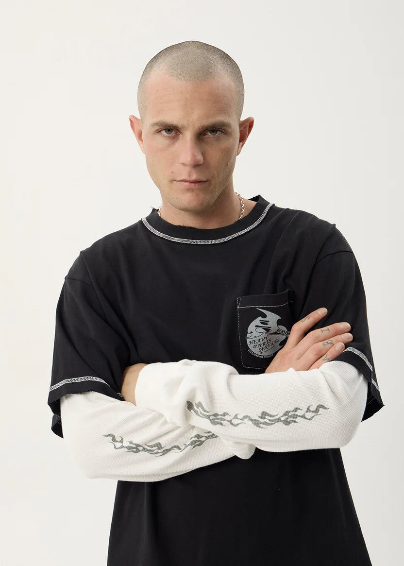 Afends Heavy Parts Layered Waffle LS Tee