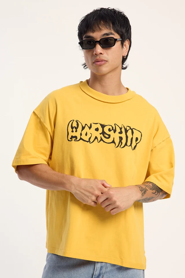 Worship Fadeaway Box Crop Overdye Tee