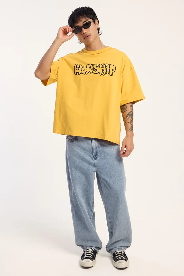 Worship Fadeaway Box Crop Overdye Tee