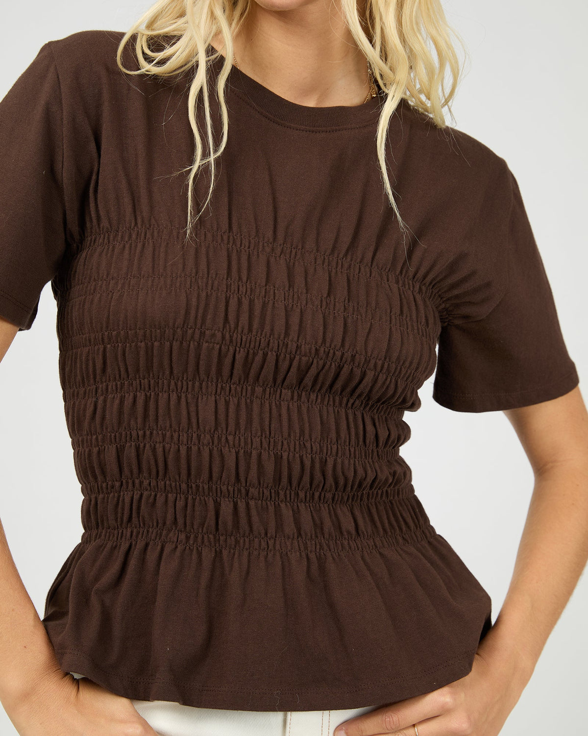 All About Eve Lipa Ruched Top