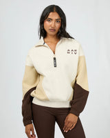 All About Eve Savannah Panel 1/4 Quarter Zip Crew