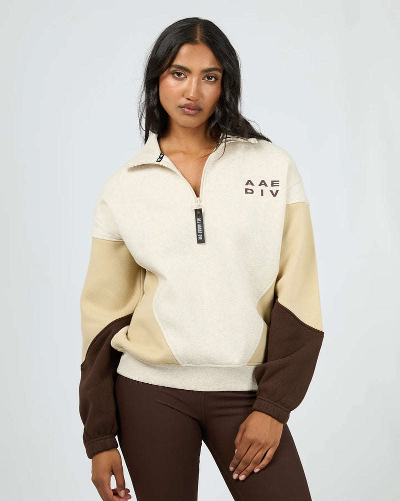 All About Eve Savannah Panel 1/4 Quarter Zip Crew