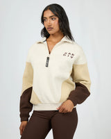 All About Eve Savannah Panel 1/4 Quarter Zip Crew
