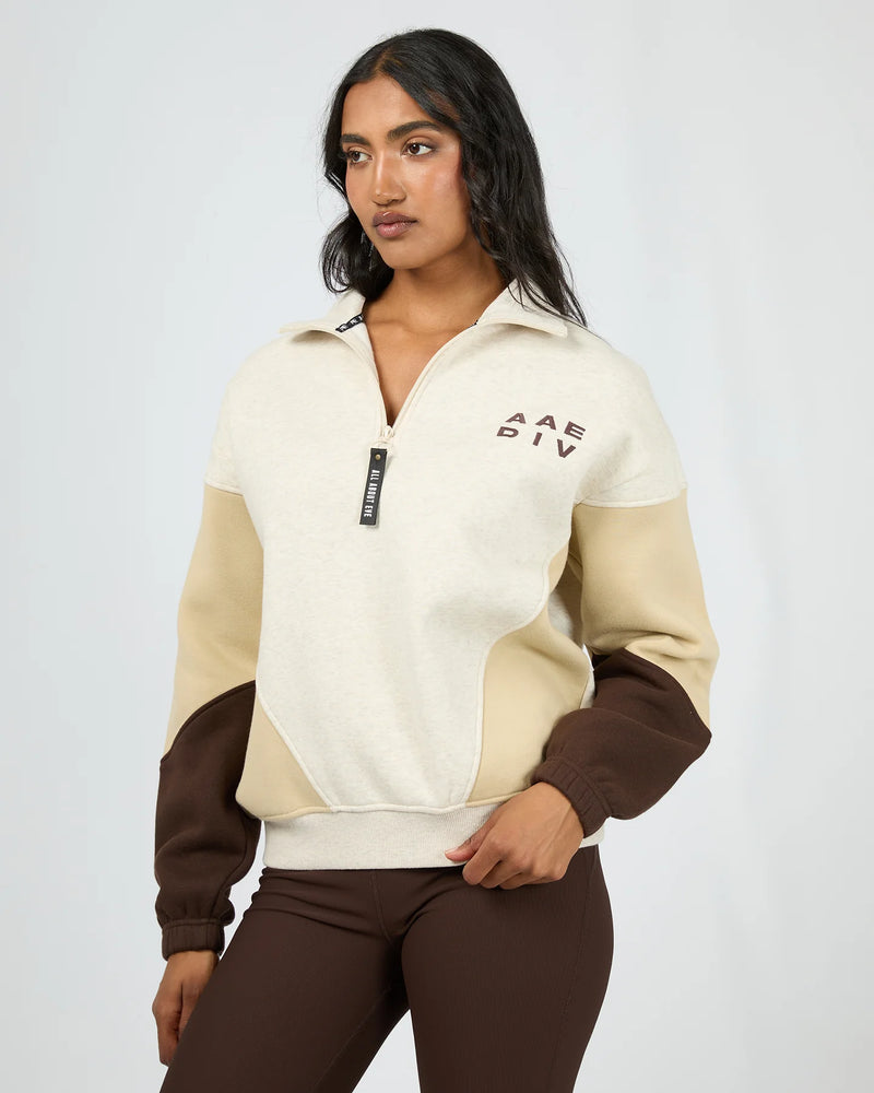 All About Eve Savannah Panel 1/4 Quarter Zip Crew
