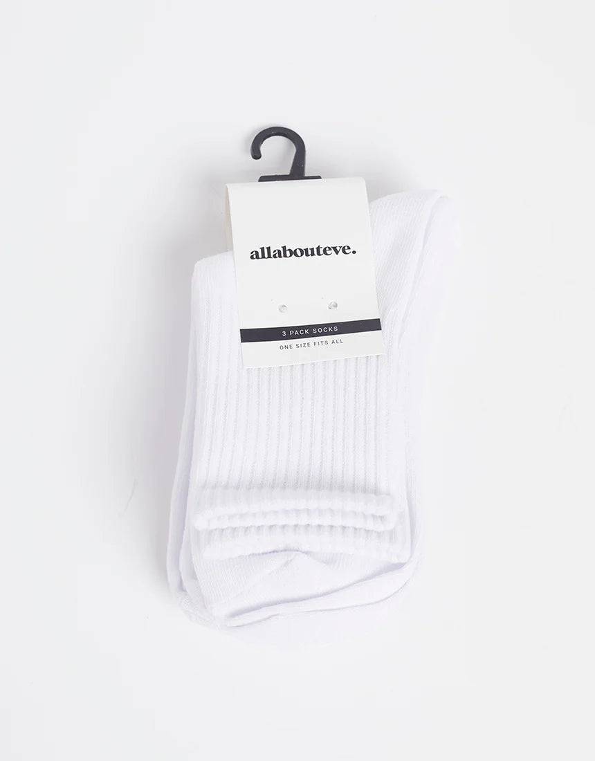 All About Eve AAE Ankle 3pk Socks