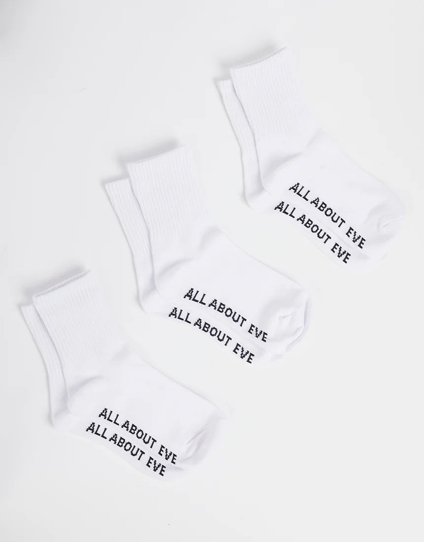 All About Eve AAE Ankle 3pk Socks
