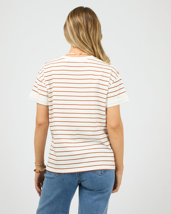 All About Eve Washed Stripe Tee Black
