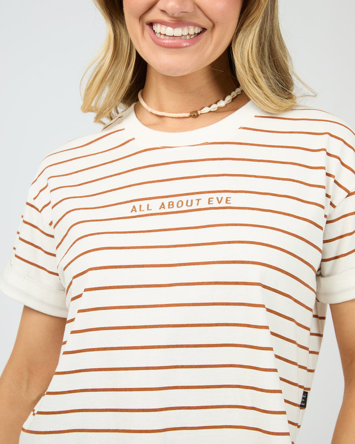 All About Eve Washed Stripe Tee Black