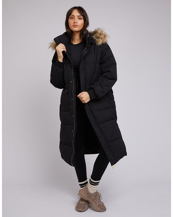 All About Eve Active Fur Longline Puffer Jacket