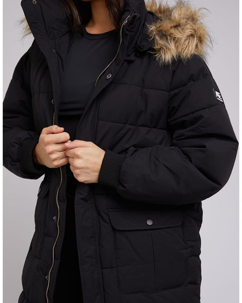 All About Eve Active Fur Longline Puffer Jacket