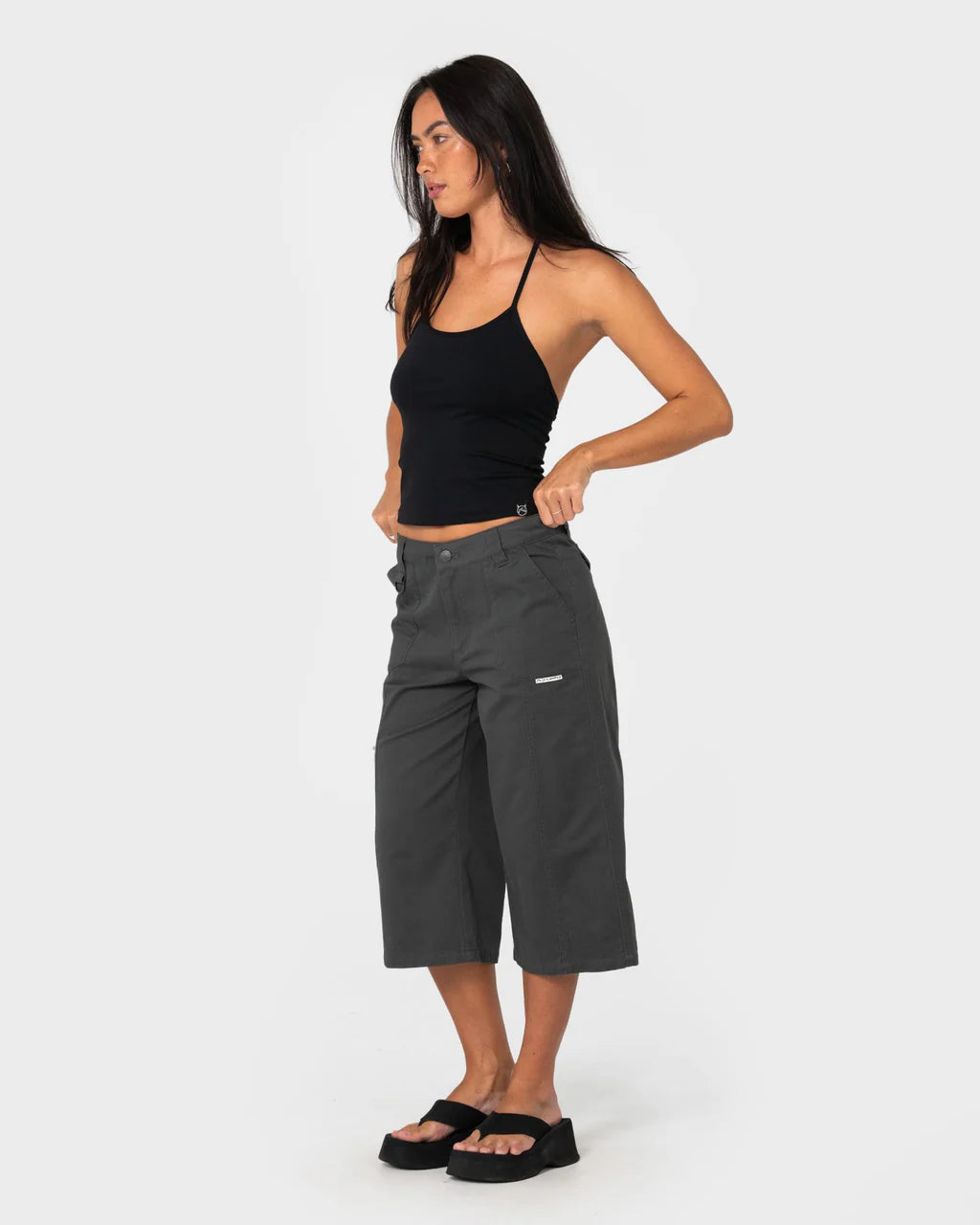 Rusty It Gyrl Low Rise Capri Cargo Pant